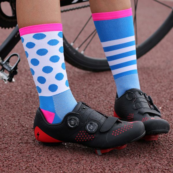 

sports socks 3 pairs asymmetry wave point wearable sweat cycling for man woman running outdoor, Black