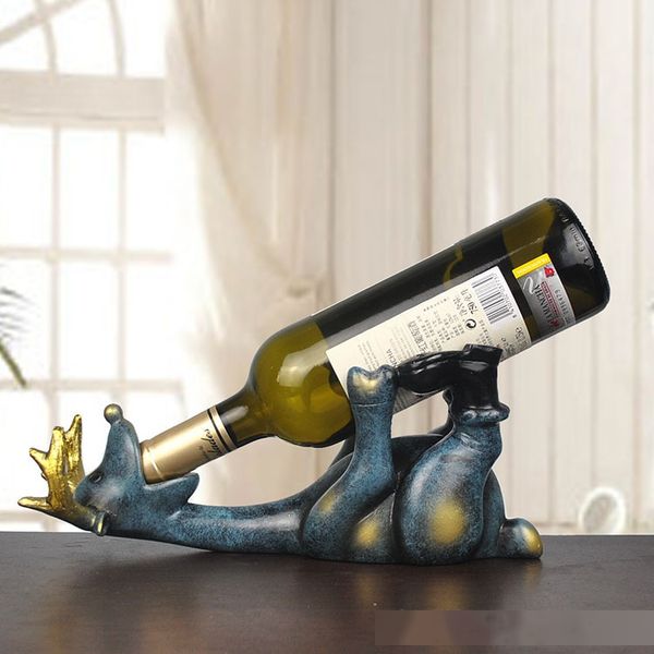 

lying deer resin crafts ornaments creative european elk wine rack ornaments home decoration gifts t200331