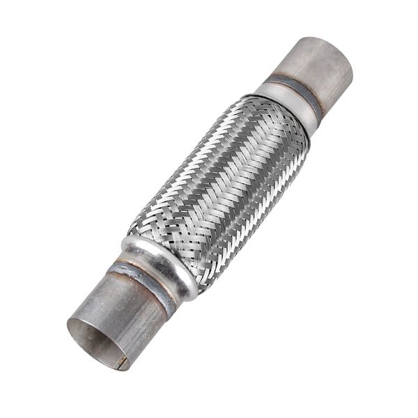 

stainless steel braid car suv rear round exhaust pipe tail muffler tip 50mm