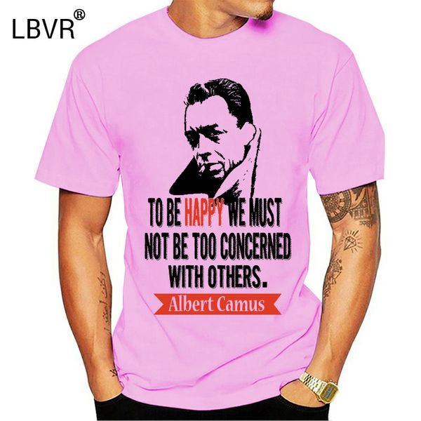 

albert camus to be happy - new cotton grey 2019 tshirt colour jurney print t shirt