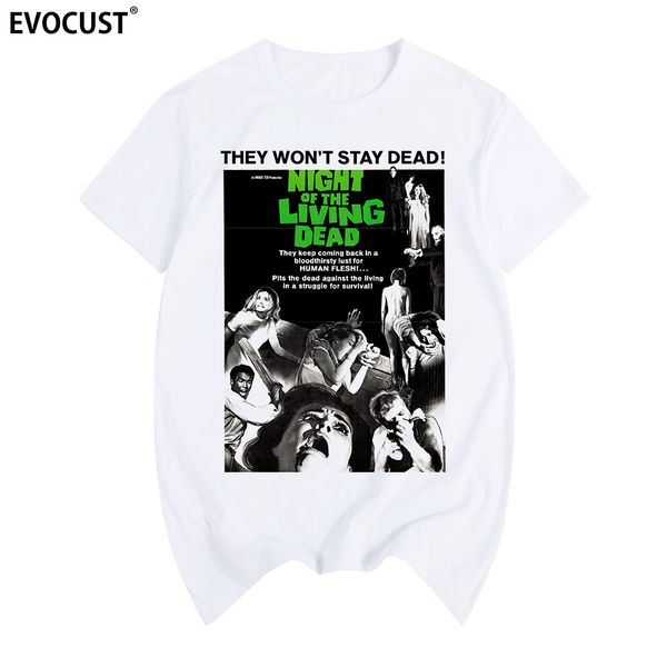 

night of the living dead zombie movie horror vintage t-shirt cotton men t shirt new tee tshirt womens