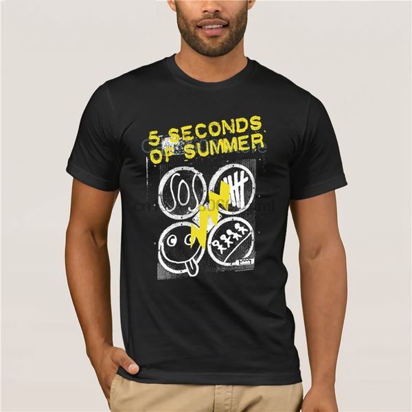 

mens t-shirt 5 seconds of summer amp black t shirt new official music 5sos sports mans t-shirt