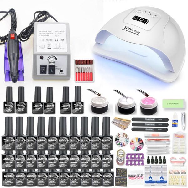 

nail art kits 30/20/10 colors gel polish kit professional set manicure with led lamp electric drill machine