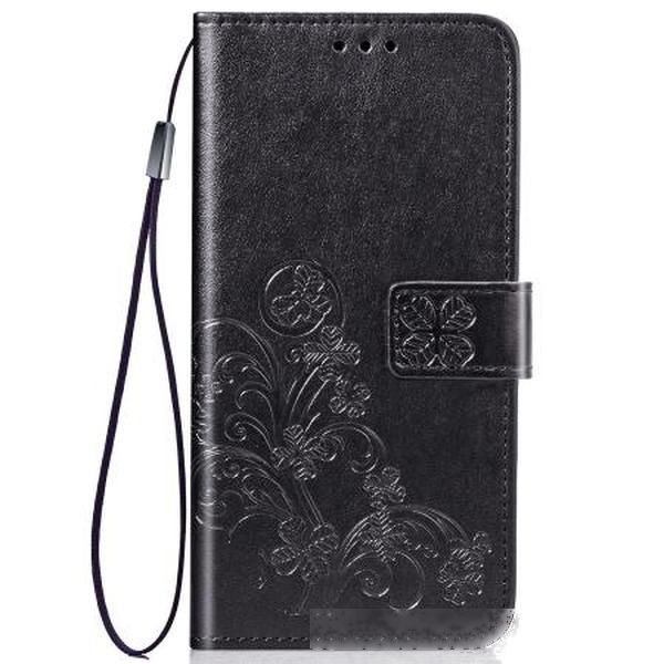 

2019 anti-fall anti-collision soft thin lucky four-leaf clover multi-function pu leather phone case for huawei honor 20 20 pro