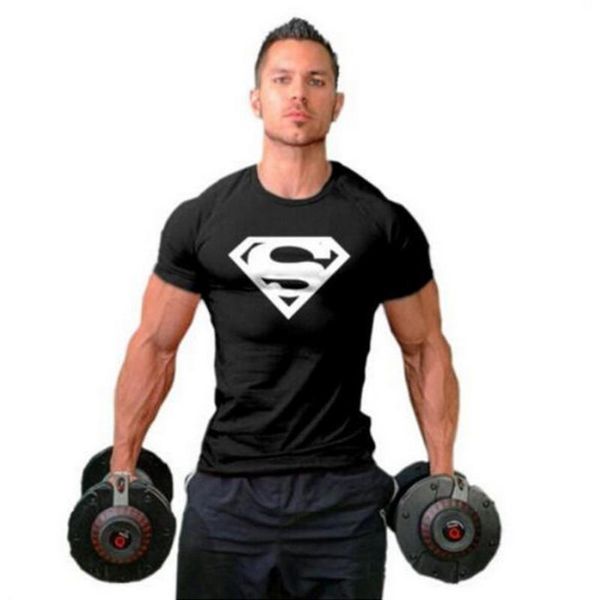 

inventory clearance 2020 supermant shirt gyms men's t shirt men tshirts fitness for male t-shirt summer m-xxl, Gray;blue