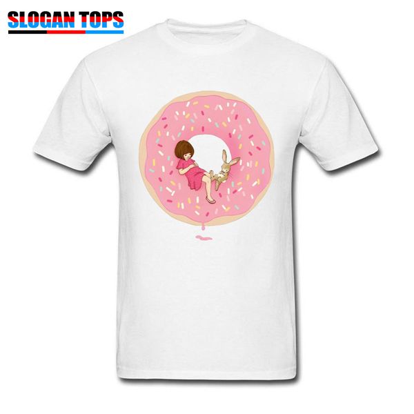 

white pink t-shirt men kawaii t shirts women cartoon tees donut summer sweatshirts 2018 new fashionable clothing