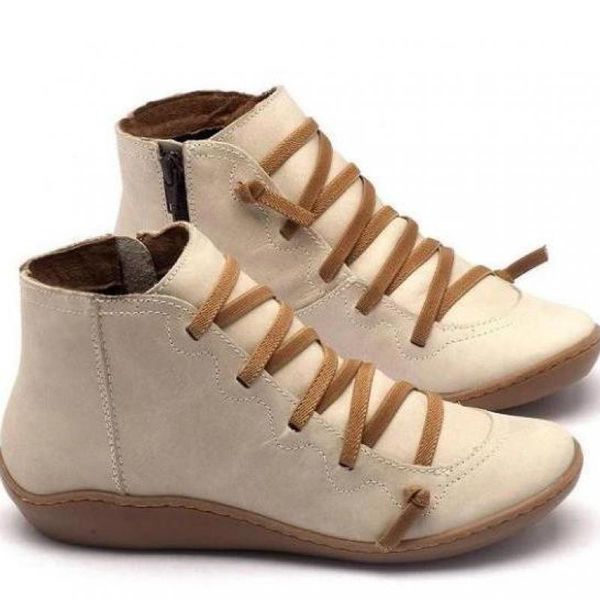 

dropship boots 2020 autumn winter retro punk women boots fashion genuine leather ankle zapatos de mujer botas mujer, Black