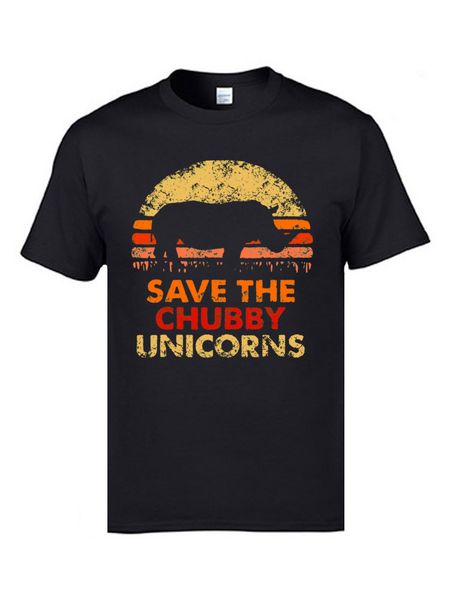 

save the chubby unicorns retro mens tees white black faddish funny animal printed on t shirts custom father t shirt xxl