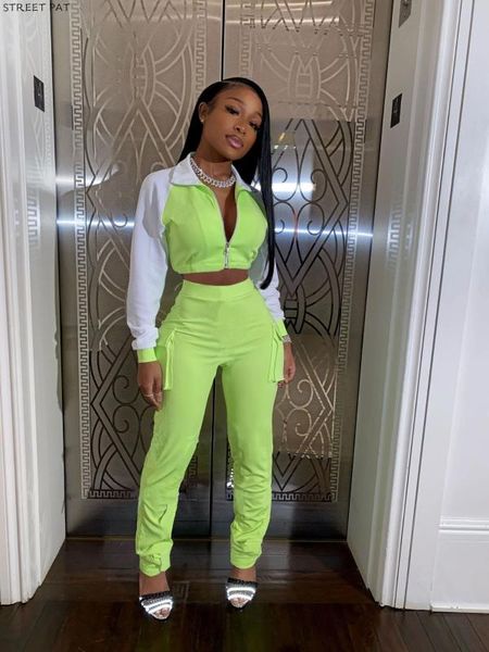 

2020 casual tracksuit women 2 piece set pocket jogging femme sweatshirt pants sportwear suit zipper clothes ropa de mujer, Gray