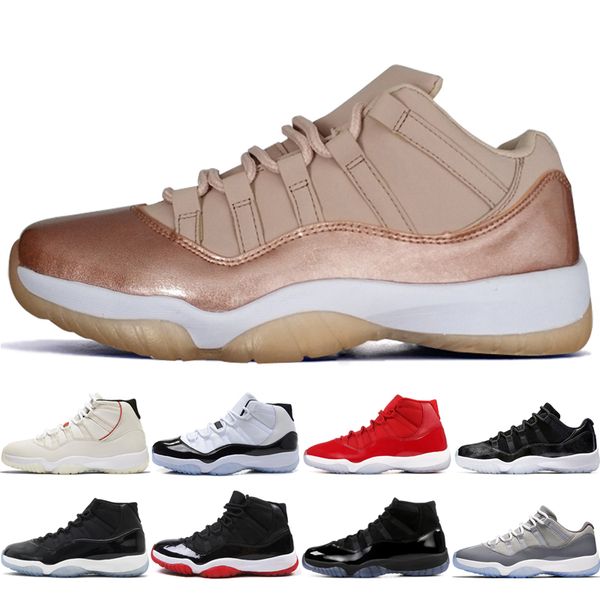 

11 11s cap and gown prom night men basketball shoes platinum tint gyme red bred prm heiress barons concord 45 cool grey mens sports sneakers