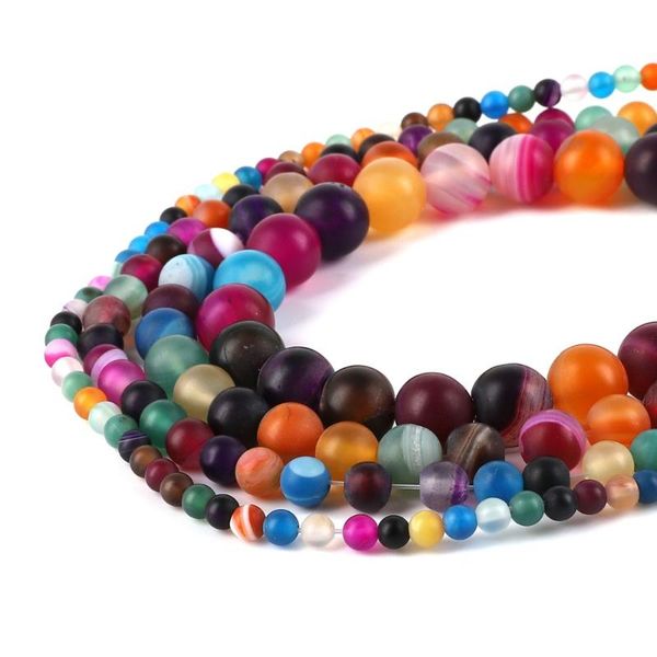 

scrub round picture beads natural stone beads 4mm strand 15"/diy for jewelry making btb904-btb944, Black