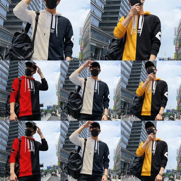 

новый пуловер pullovercoat pulloversweater мужской японский и корейский свободно пальто модно печататься шить пуловер свитер все-матч попу, Black