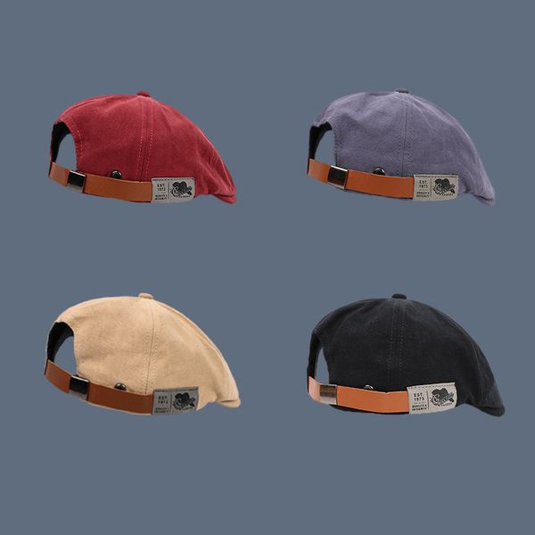 

2020 new wearing style men hats berets british western style ivy cap classic woman vintage cotton and linen beret, Blue;gray