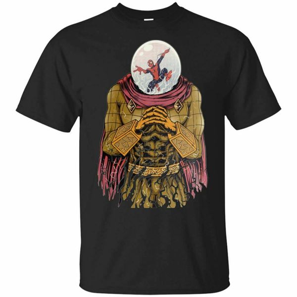 

mens raglan mysterio spider man t-shirt far from home 2020 tee shirt short for youth middle-age the old tee shirt