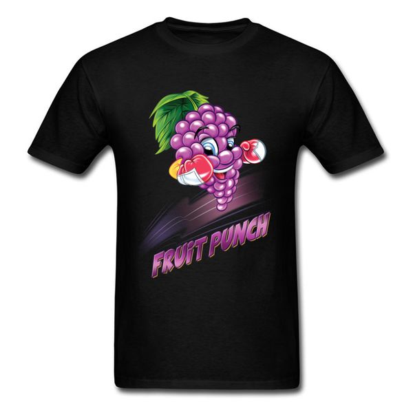 

fruit punch t shirts funny tshirts fashionable men t-shirt black cartoon custom tees 100% cotton fabric clothes purple grapes