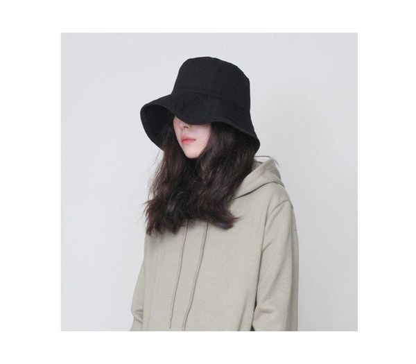 

la maxpa] panama hats for for women bucket hat female portable foldable flat solid color sun hat gorras y200102, Blue;gray