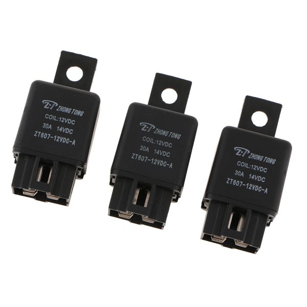 

3шт zt607 dc12v 30a 4pin heavy duty spst реле высокого switching capability