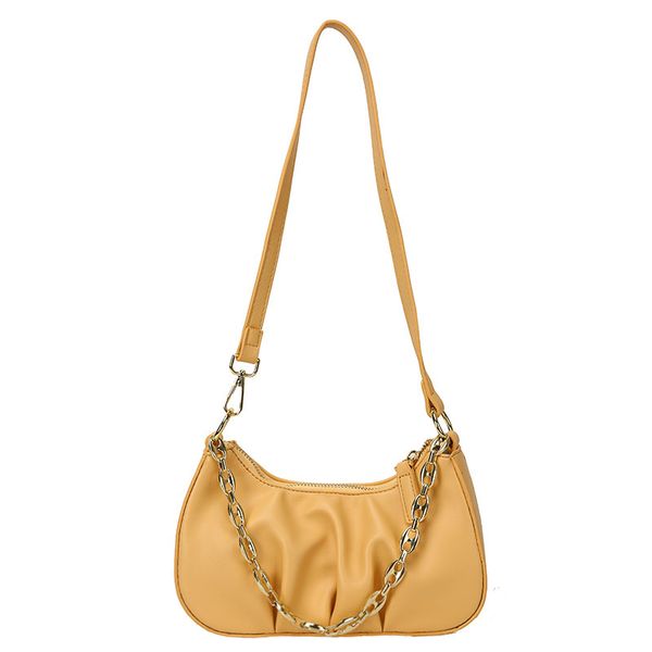 

2020 new fashion female folds light luxury all-match one-shoulder messenger casual bag baguette underarm bag women's bags