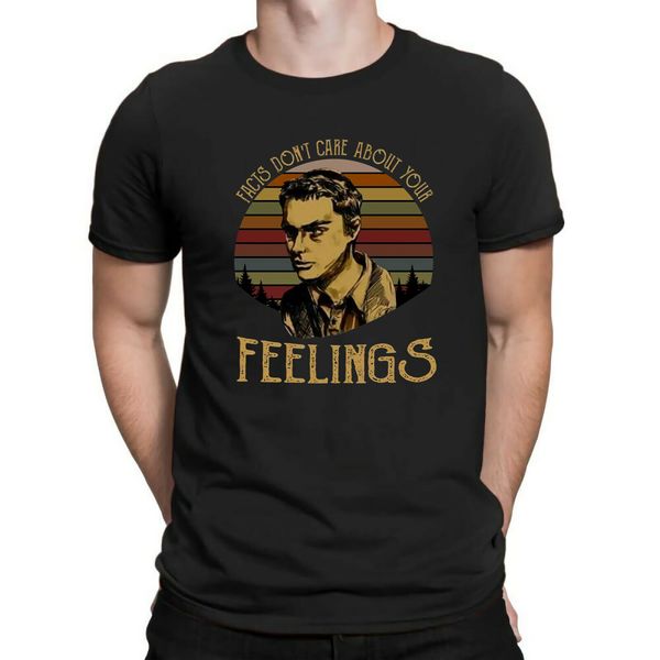 

shapiro facts don't care about your feelings vintage men black cotton t shirt