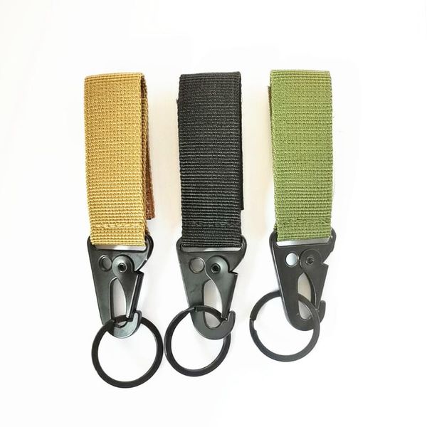 

new outdoor nylon ribbon keyrings fan belt multifunctional buckle eagle beak hook men webbing jewelrys k72102, Silver