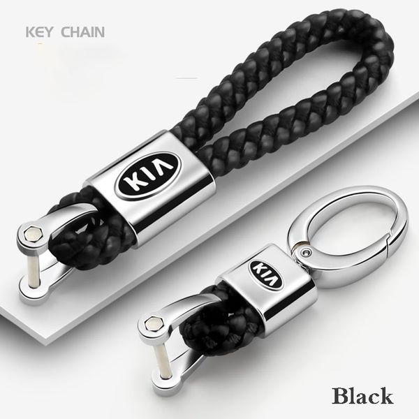

keychains leather zinc alloy car key rings keychain chain for kia k2/3/4/5 stinger sportage soul sorento seltos forte optima ceed rio, Silver
