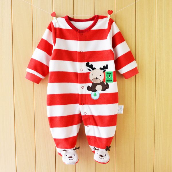 

christmas baby rompers cartoon polar fleece baby clothes winter girls boys warm animal foots overalls newborn infant jumpsuit, Blue