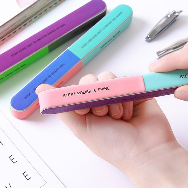 

nail art diy colorful frosted six-sided matte strip nail gel file creative nail tips polishing accessories polisher tool