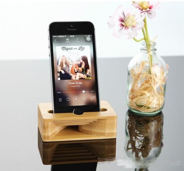 

wood stand u&i universal lazy holder bamboo voice amplifier wooden tablet holder for iphone loudspeaker station speaker bracket llfa