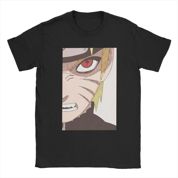 

men's uzumaki naruto japanese anime t shirts cartoon eyes cotton clothes funny short sleeve o neck tee shirt plus size t-shirt