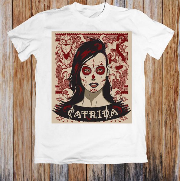 

catrina woman & owl t-shirt plus size clothing tee shirt