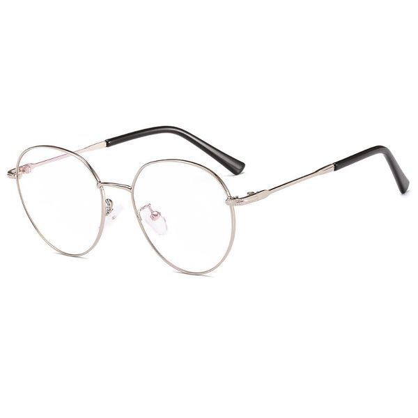 

sunglasses round glasses frame woman men retro optical frames metal clear lens black silver gold eyeglasses, White;black