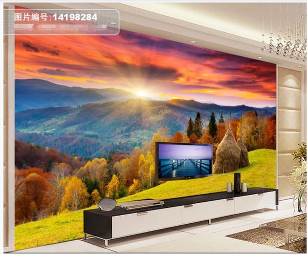 

custom p wallpaper 3d mural on the wall beautiful dreamy natural scenery at sunset living room home decor 3d wall murals for walls 3 d
