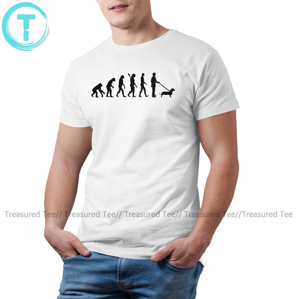 

такса собака футболка эволюция такса футболка мужской хлопка tee shirt смешной большой размер streetwear графический tshirt