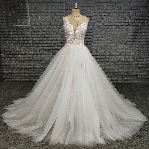 

bride wear clothing spaghetti strap plunging neckline low back wedding dress bridal gown, Blue;red