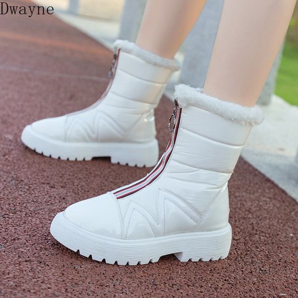 

snow boots female 2020 winter new korean version of the thickening velvet flat bottom wild wear warm boots, Black