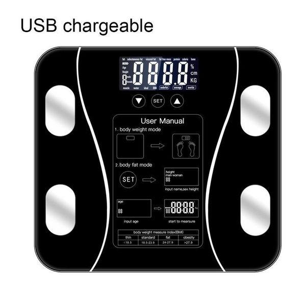 

body fat scales floor scientific smart electronic digital weight bathroom balance bluetooth black weight scale