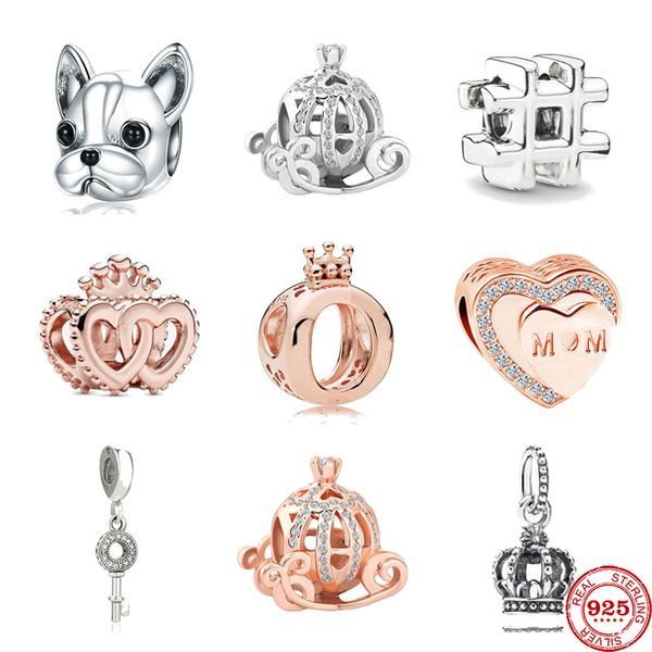 

other 2021 pet dog crown mom cross heart key pumpkin diy bead fit original charms silver 925 bracelet for women jewelry