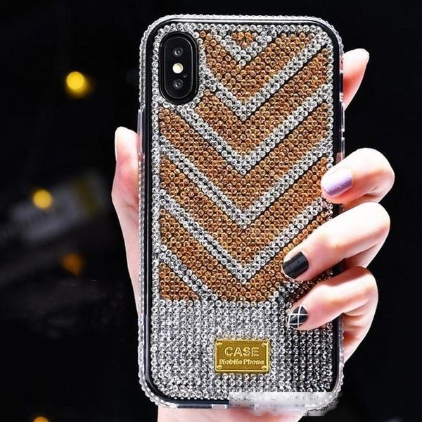 

full diamond bling protective phone case for iphone 11 pro max diy fashion rhinestone armor xr xs max 8 7 6 cover