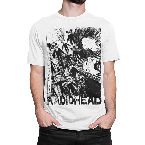 

radiohead art t-shirt, music rock t-shirt, men's women's all sizes casual tee shirt