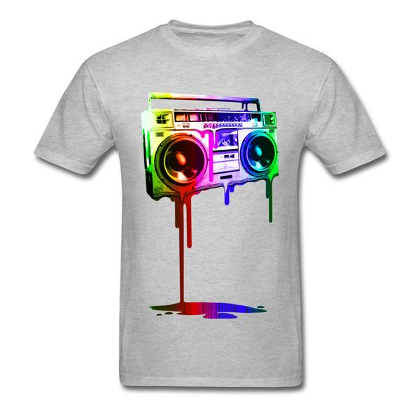 

таяние boombox цифровой радуги вид t-shirt 2018 скидка мужчины лето / осень топы тис дизайн фуфайки круглый воротник 100% хлопок