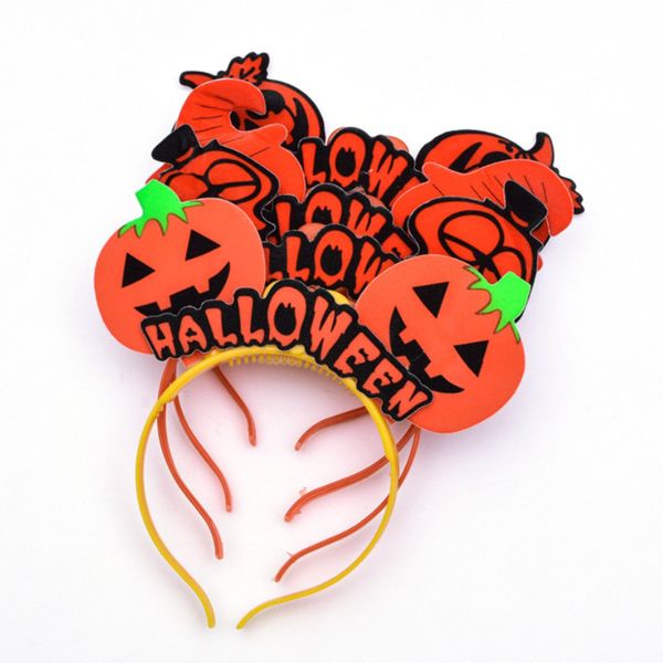 

kids led pumpkin barrettes light up headband luminous flashing hair sticks halloween christmas kidparty cosplay prop lighpumpkin barrettes, Slivery;white
