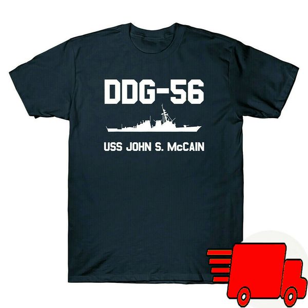

uss john s. mccain ddg-56 destroyer ship t-shirt size s-3xl