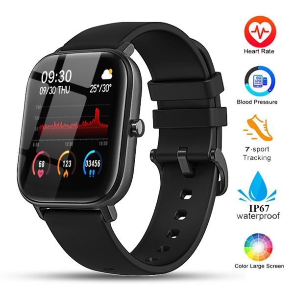

p8 sports smart watch men women ip67 waterproof fitness tracker heart rate monitor full touch smartwatch for amazfit gts xiaomi