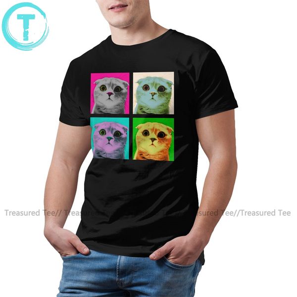 

scottish fold cat t shirt kitty t-shirt 4xl printed tee shirt men awesome cotton short sleeve casual tshirt