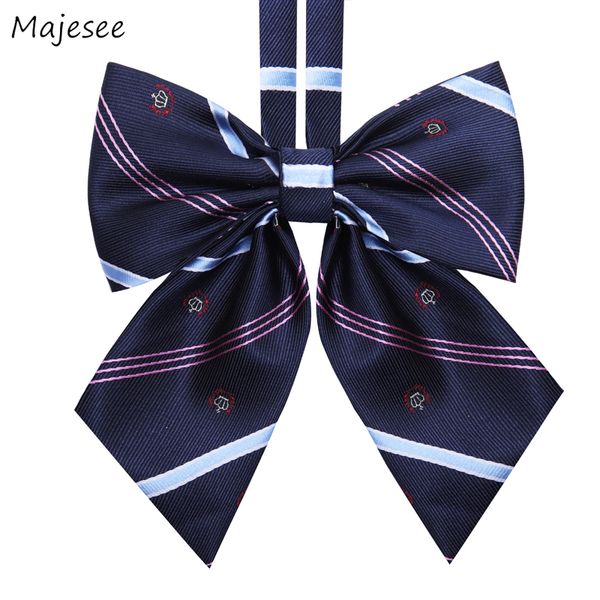 

ties women elegant bowtie solid striped simple all-match daily fashion womens chic korean style student casual vintage females, Blue;purple