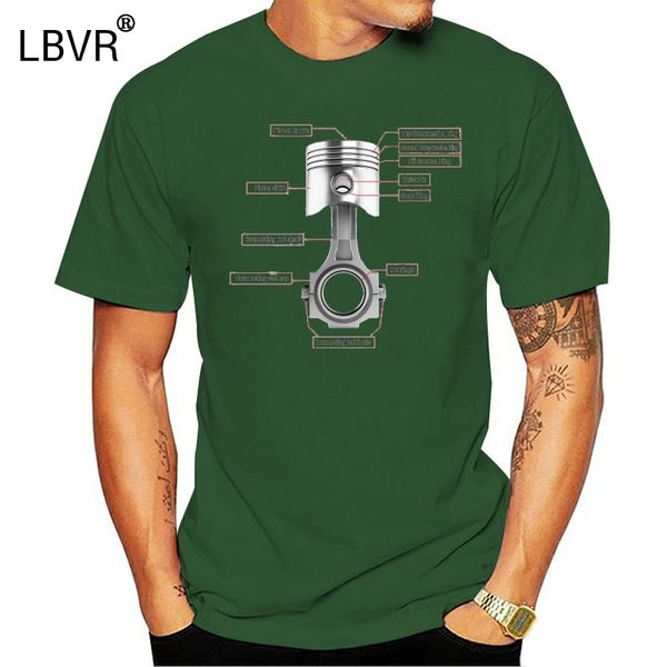 

piston anatomy mechanic car garage grease monkey cotton t shirt t-shirt