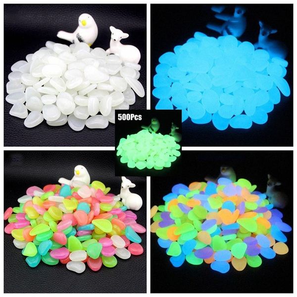 

проходы галька рыба растений украшение камней tank 500pcs luminous аквариум dark stone rocks в glow сад mx_home qdnlf