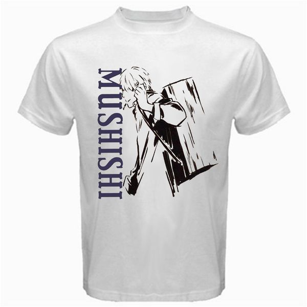 

100% хлопок печати mens лета mushishi аниме серии японский классический tshirt белый basic tee tee shirt