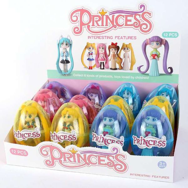 

beautiful girl doll anime eggshell toy 6 mixed batch princess gashapon selling toys