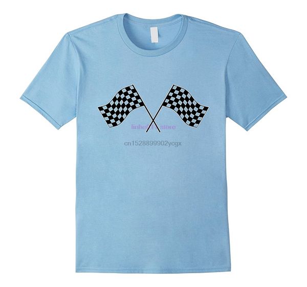 

new men shirt checkered flag shirt race car tee